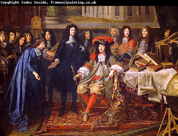 unknow artist Colbert Presenting the Members of the Royal Academy of Sciences to Louis XIV in 1667